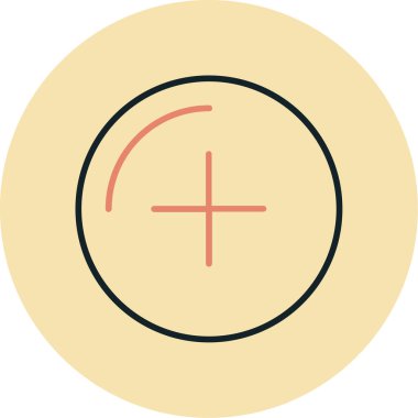 Yuvarlak bir simgenin vektör illüstrasyonu