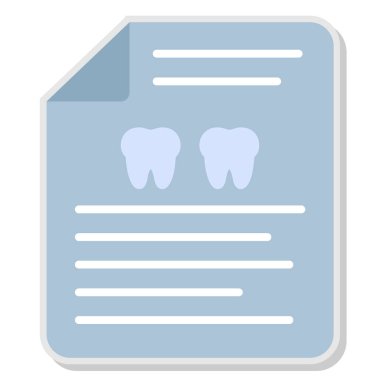 Diş ikonu düz stil. İzole edilmiş beyaz arka planda diş bakımı vektör çizimi. diş işi kavramı