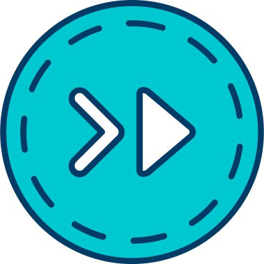 Oynayın. Web simgesi basit illüstrasyon