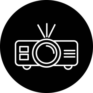 Televizyon simgesinin vektör illüstrasyonu