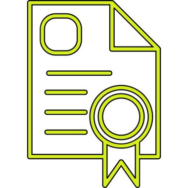 Sertifika ödülü simgesi, basit biçim