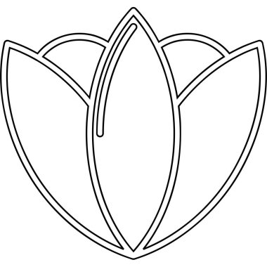 Lale çiçeği ikonu. Beyaz arkaplanda izole edilmiş web tasarımı için çiçek lale vektör simgesi