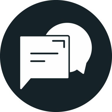 Konuşma baloncukları simgesi soyut arkaplanda izole edildi