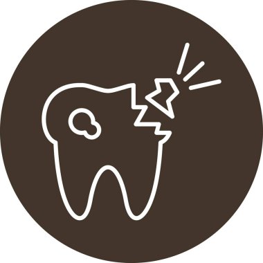 Diş simgesinin vektör illüstrasyonu