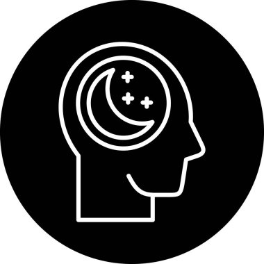 gece ay vektör simgesi