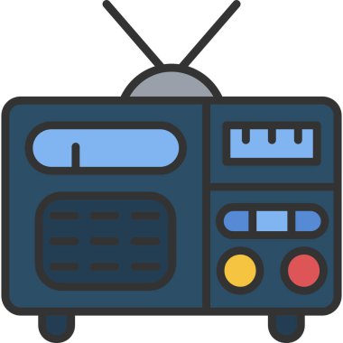 Televizyon. Web simgesi basit illüstrasyon