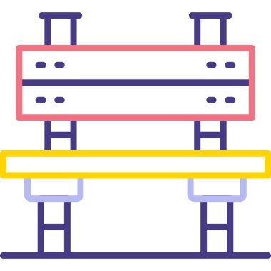 Masa simgesi, vektör illüstrasyonu