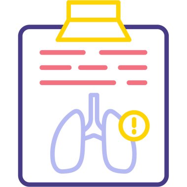 Ciğerler. Web simgesi basit illüstrasyon