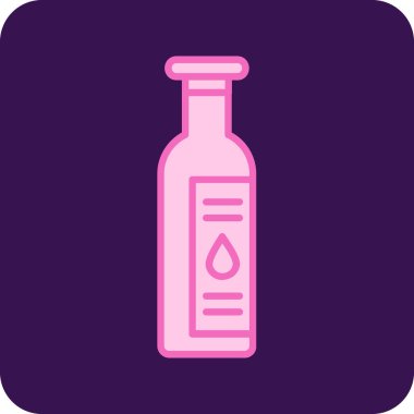 Bir yağ şişesi ve damla simgesinin vektör çizimi