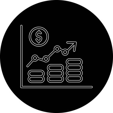 İş ve finans simgesinin vektör illüstrasyonu