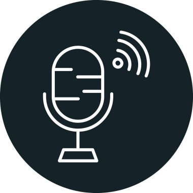 Podcast simge vektör çizim