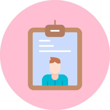 Düz stil kart kimlik simgesi