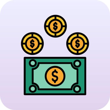 Dolar simgesi olan dolar paraları