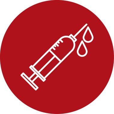 Şırınga simgesi, vektör illüstrasyonu