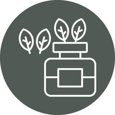 Tencereli bir bitkinin vektör simgesi