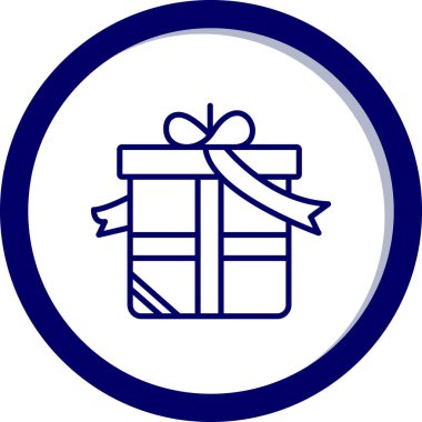 Hediye. Web simgesi basit illüstrasyon