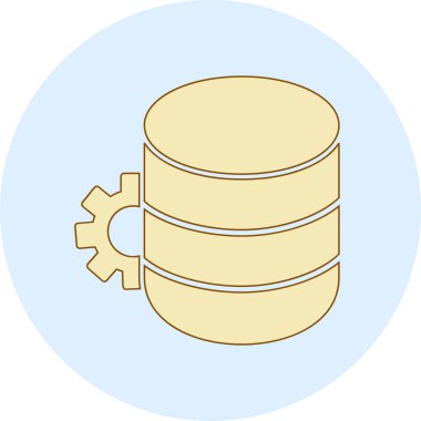 Veri Deposu Web simgesi, vektör illüstrasyonu