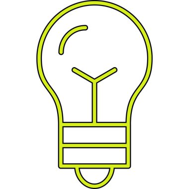 Ampul simgesi. Ana hatlı ampul vektör illüstrasyonu. Beyaz arkaplanda izole edilmiş web tasarımı sembolü