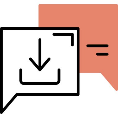 Konuşma yap. Web simgesi basit illüstrasyon