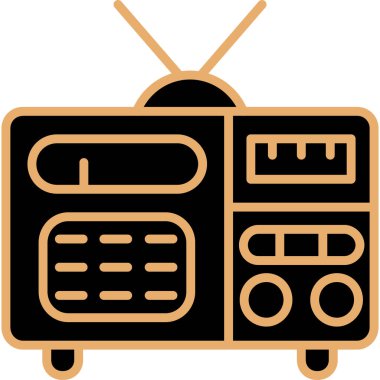 Televizyon. Web simgesi basit illüstrasyon