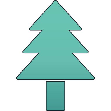 Çam ağacının vektör illüstrasyonu