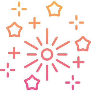 Beyaz arkaplanda güneşi olan bir yıldızın vektör simgesi