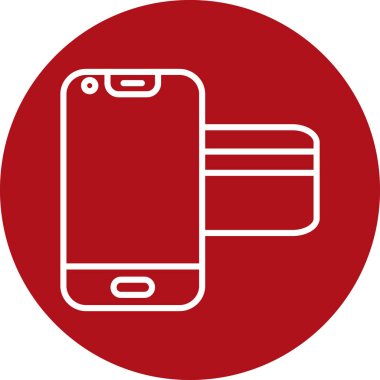 Cüzdan. Web simgesi basit illüstrasyon