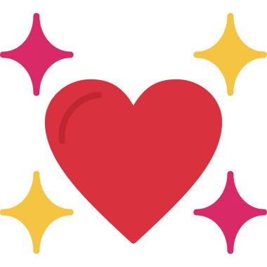 Kalp. Web simgesi basit illüstrasyon