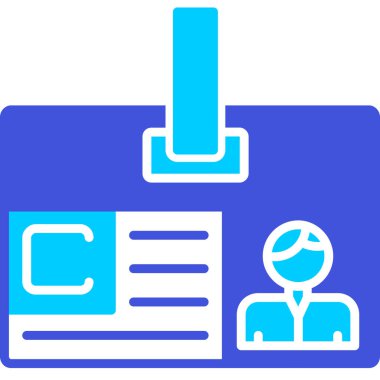 Kimlik kartı. Simge tasarımı. resimleme