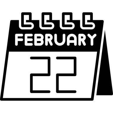 Şubat 23 glyph simge tasarımı