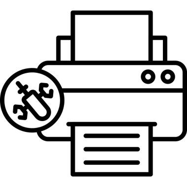 Yazıcı simgesi. vektör illüstrasyonu