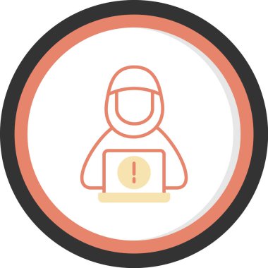 Hacker renkli vektör simgesi