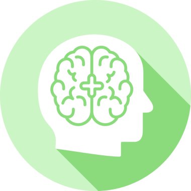 Moda Biçimli Beyin Simgesi İzole Arkaplan