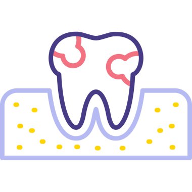 Diş bakımı modern simgesi, vektör illüstrasyonu
