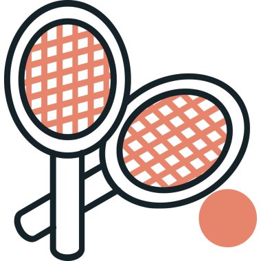 Tenis. Web simgesi basit illüstrasyon