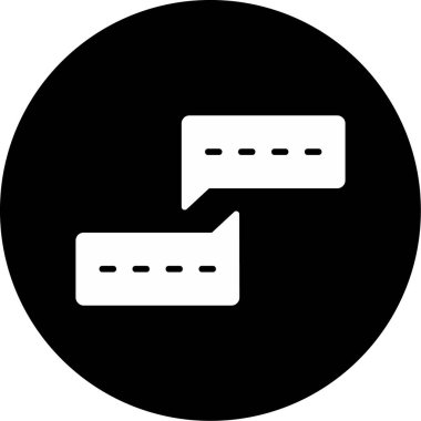 Beyaz arkaplanda sohbet simgesi vektörü izole edildi