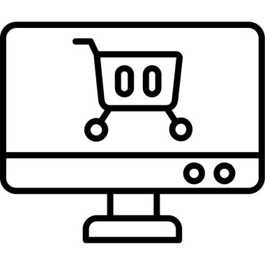 Alışveriş. Web simgesi basit illüstrasyon