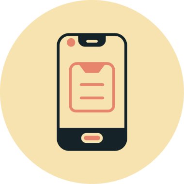 Mesaj var. Web simgesi basit illüstrasyon