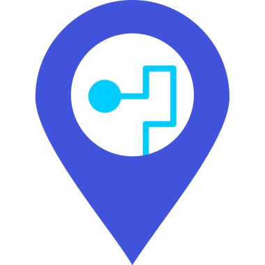 harita pin ikonu vektör illüstrasyonu