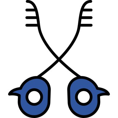 Şirin bir çizgi film kuşunun vektör çizimi