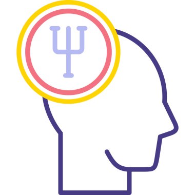 Beyin. Web simgesi basit tasarım