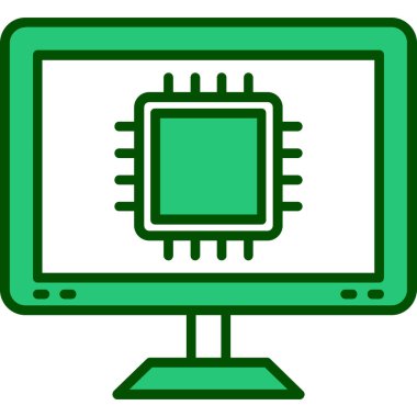 Monitör. Web simgesi basit illüstrasyon