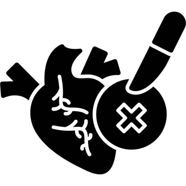 Elleri ve kalp ikonu olan kalp organı. vektör illüstrasyonu