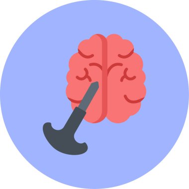 Beyin simgesi, vektör illüstrasyonu