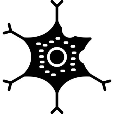 Nöroimmün ağ simgesi, vektör illüstrasyonu