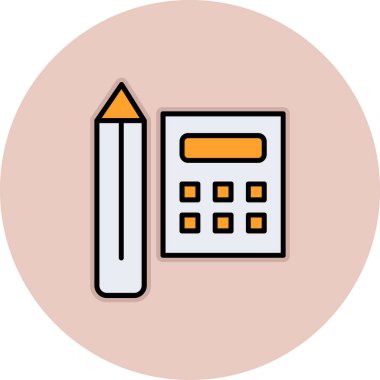 Muhasebe web simgesi basit vektör illüstrasyonu