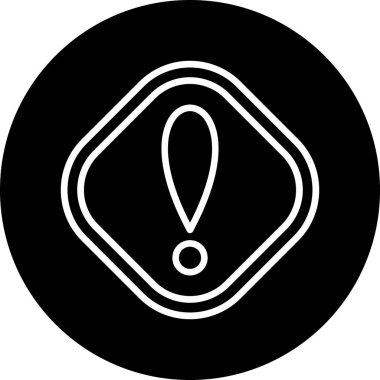 Benzersiz uyarı simgesi vektör illüstrasyonu