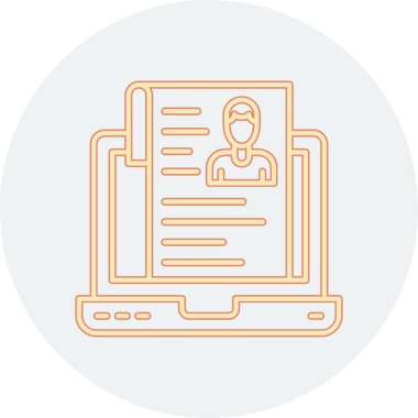 Kimlik kartı. Basit düz resimleme