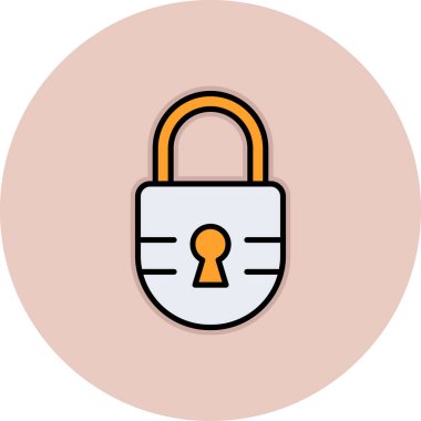 kilit vektör simgesi modern basit illüstrasyon