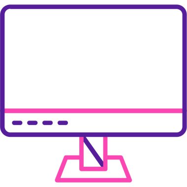 Bilgisayar monitörü. Web için illüstrasyon